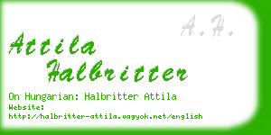 attila halbritter business card